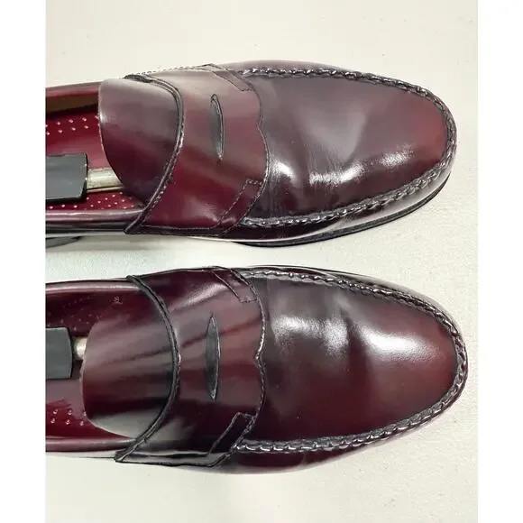 G.H. Bass Weejuns Burgundy Leather Penny Loafers Mens Size 13D Classic Slip On